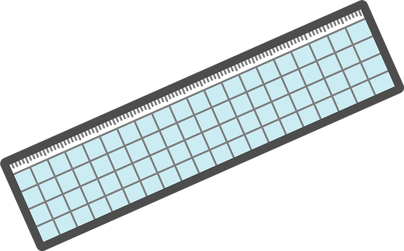 Ruler Clipart - Computer Keyboard - Png Download (800x497), Png Download
