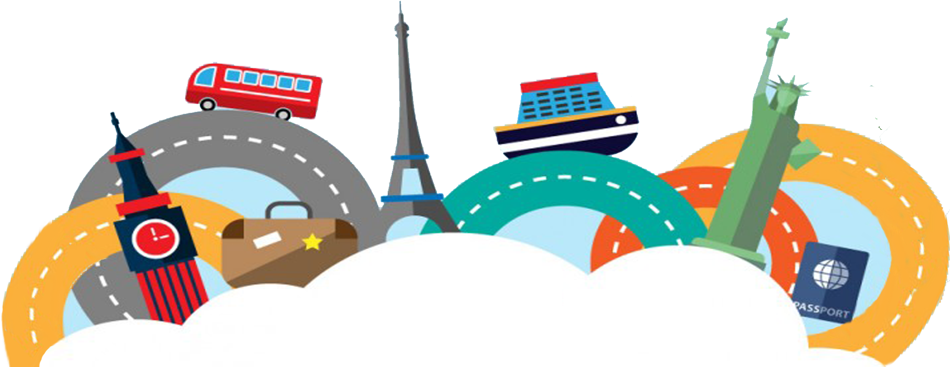 Tour Travel Revolution Clipart (2000x760), Png Download