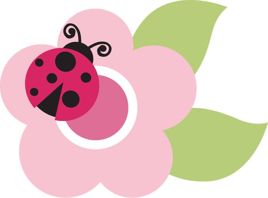 Pink Lady Bug Png Clipart (900x665), Png Download