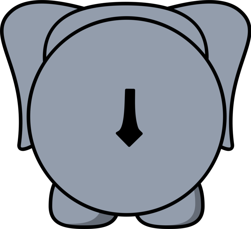 Elephant Cartoon Drawing - Elephant Face Clipart - Png Download (824x750), Png Download