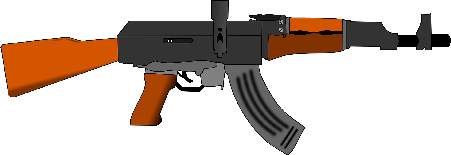Ak47 Gun Clip Art - Ak 47 Clipart - Png Download (566x800), Png Download