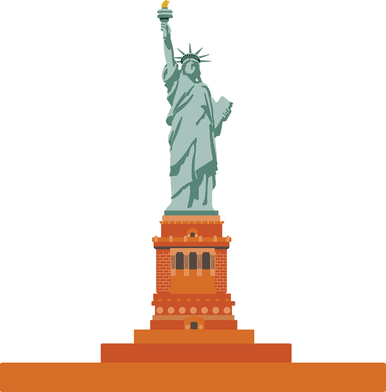 Statue Of Liberty Clipart - Statue Of Liberty National Monument - Png Download (789x800), Png Download