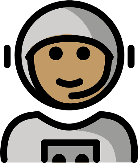 Astronaut Emoji Clipart - Astronaut - Png Download (800x800), Png Download