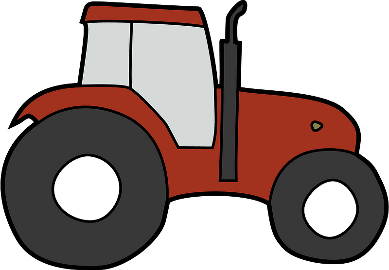 Tractor Clipart - Tractor - Png Download (800x556), Png Download