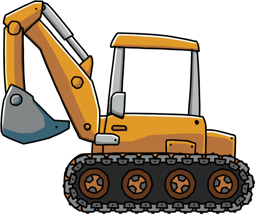 Transparent Tractor Clipart - Back Hoe Clip Art - Png Download (818x688), Png Download
