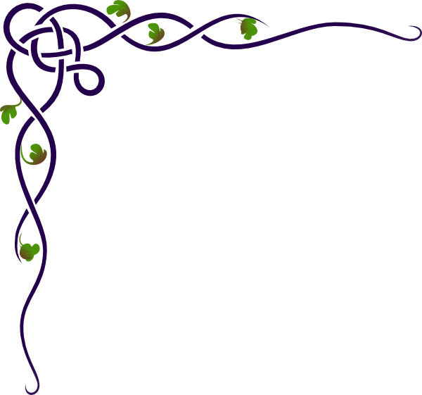 Clip Art At Clker - Purple Corner Border Design - Png Download (600x561), Png Download