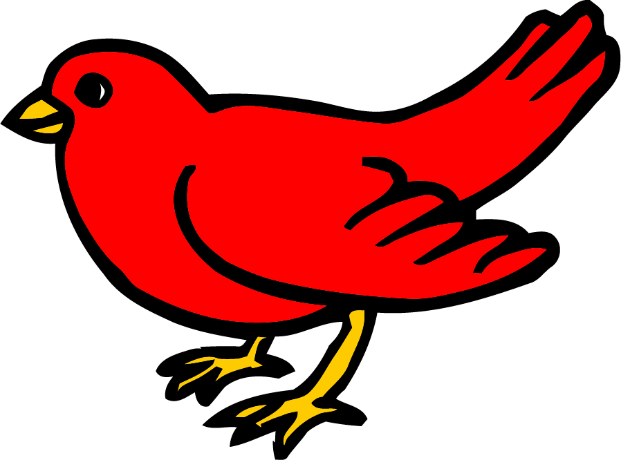 Transparent Red Bird Clipart - Bird Clip Art - Png Download (898x666), Png Download
