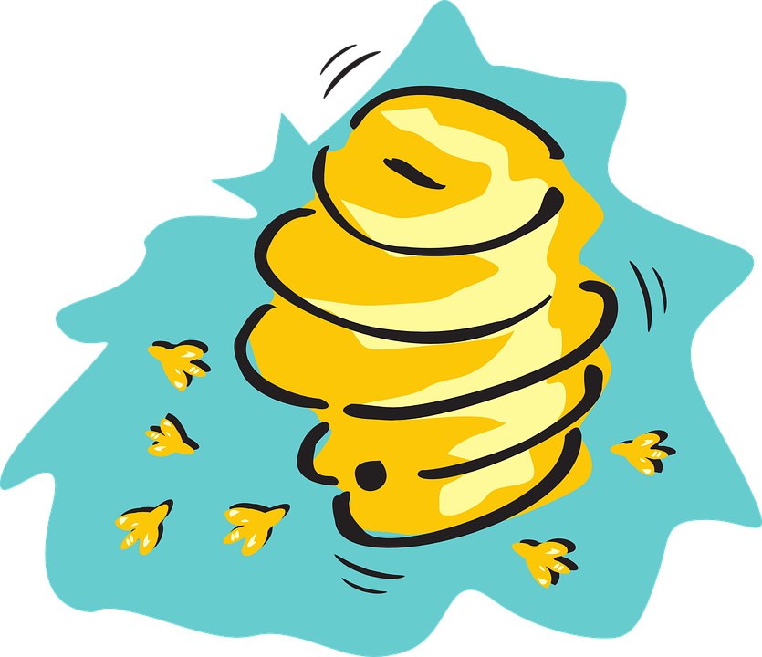 Vintage Beehive Clipart - Png Images Beehive Transparent Png (600x517), Png Download