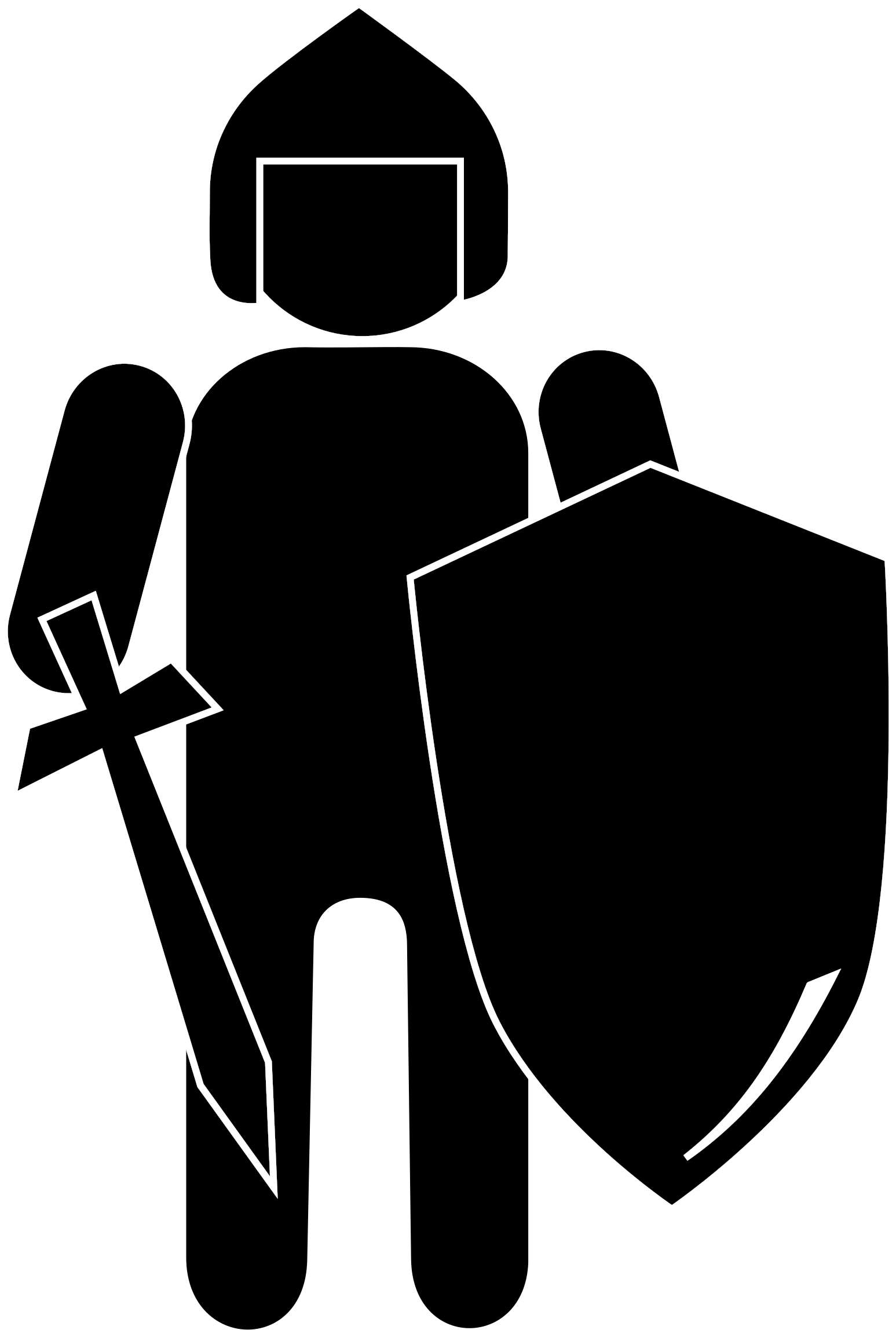 Clipart Knight - Clipart Knight - Armor Of God Silhouette - Png Download (1650x2400), Png Download