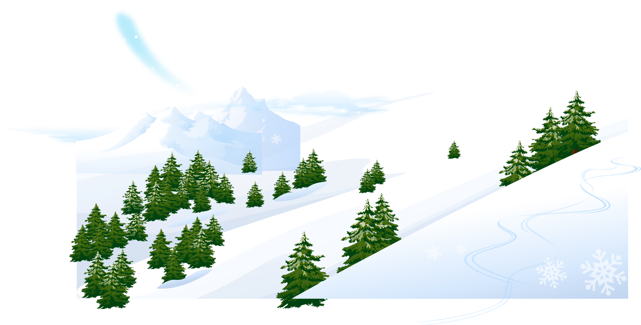Snow Winter Photography Clip Art Posters Background - Winter Background Green Clipart - Png Download (2043x1035), Png Download
