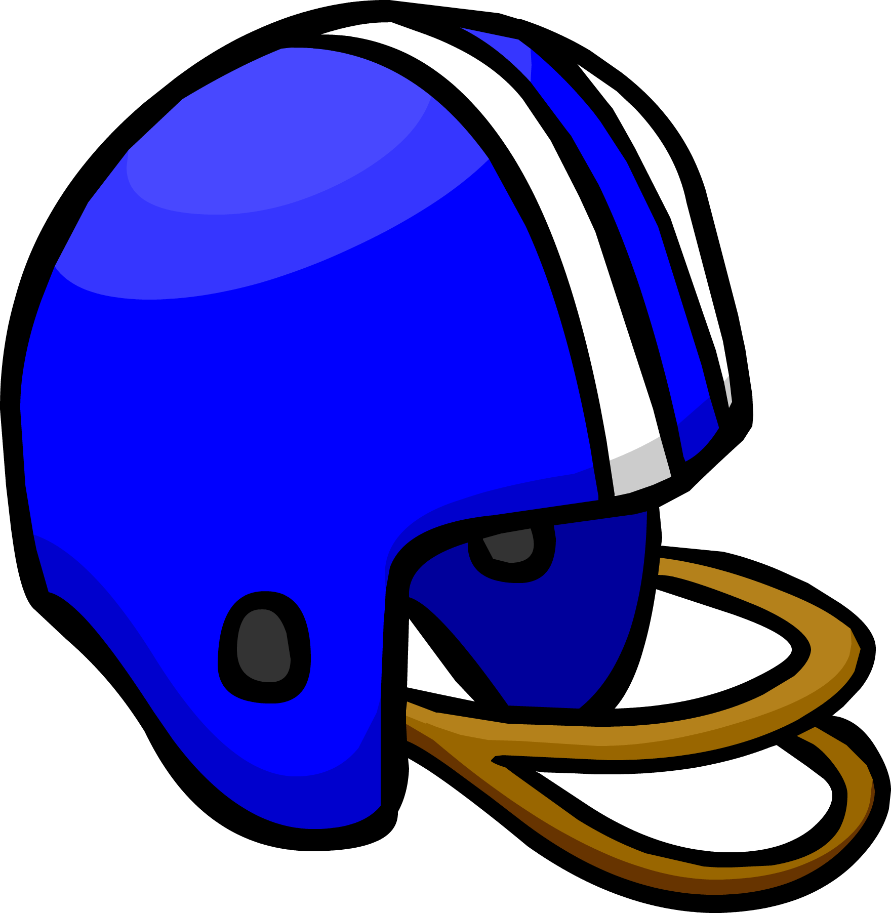 Blue Football Helmet - Helmet Blue Club Penguin Clipart (1760x1804), Png Download
