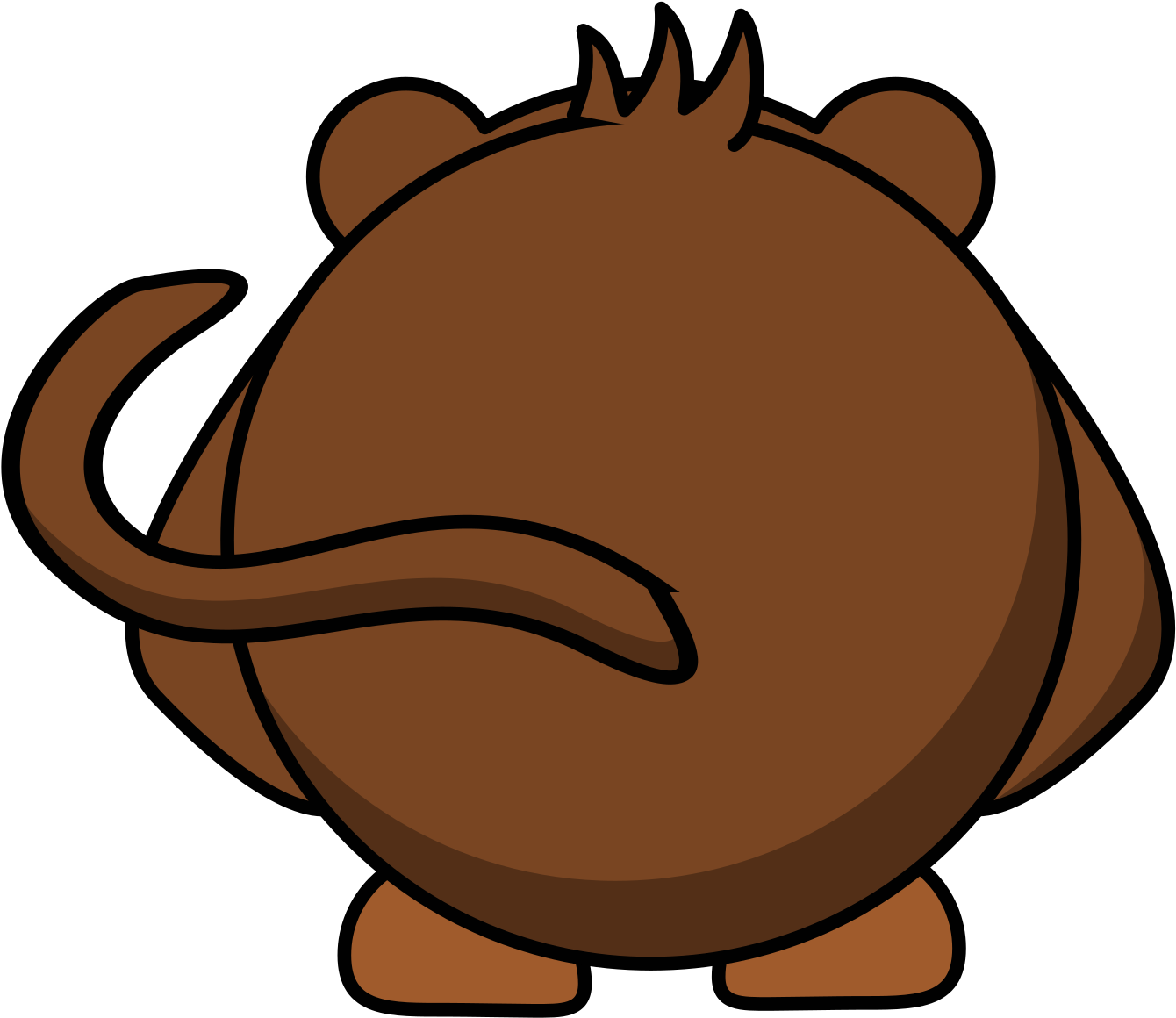 Cartoon Monkey Back Clipart - Animated Monkey - Png Download (800x694), Png Download