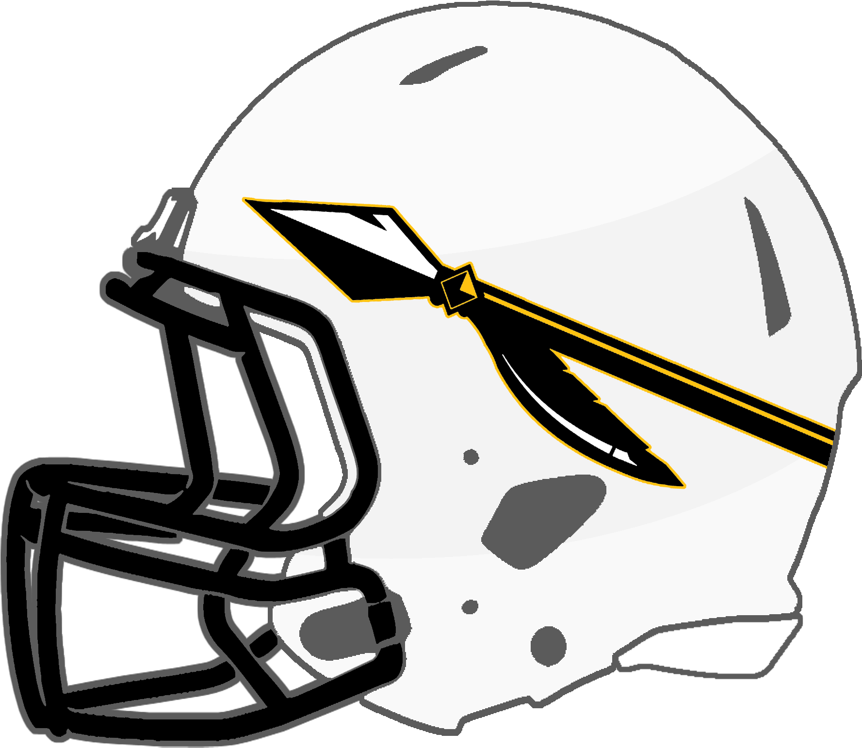 Football Helmets Clipart Picture Freeuse Library Mississippi - White And Green Football Helmet - Png Download (1800x1565), Png Download