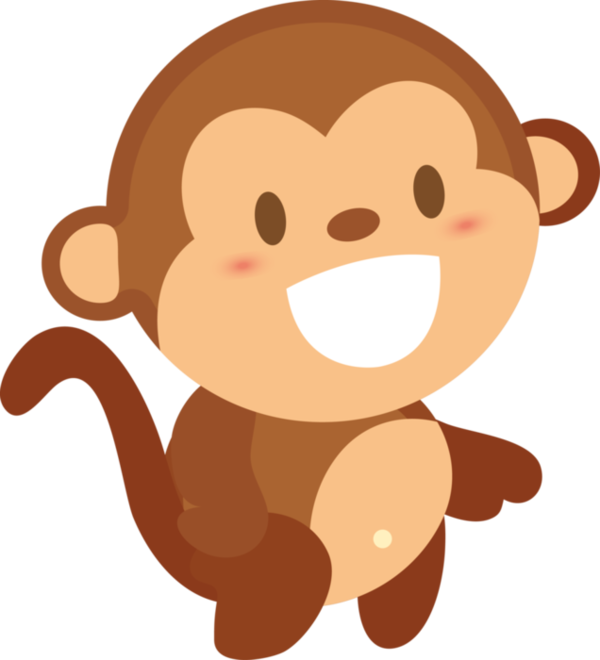 Monkey Cartoon Nose Head Clipart - Monkey 卡通 - Png Download (600x660), Png Download