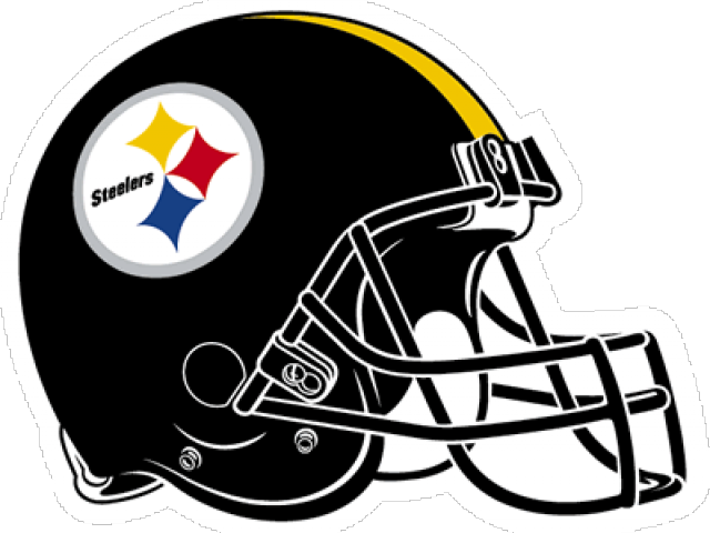 Football Helmet Clipart Vector Clip Art Black And White - Pittsburgh Steelers Logo Helmet - Png Download (640x480), Png Download