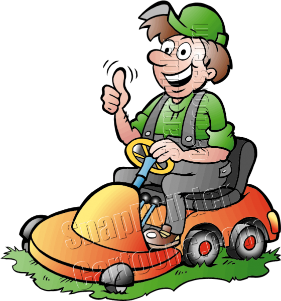 Mowing Clipart Free Download On Webstockreview - Woman Mowing Lawn Clipart - Png Download (600x600), Png Download