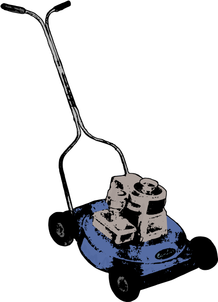 Blue Lawn Mower - Lawn Mower Clipart (600x600), Png Download