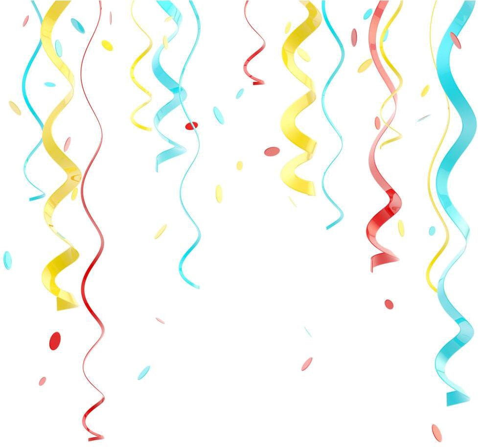 Download Birthday Streamers Png Orange And Green Confetti Clipart