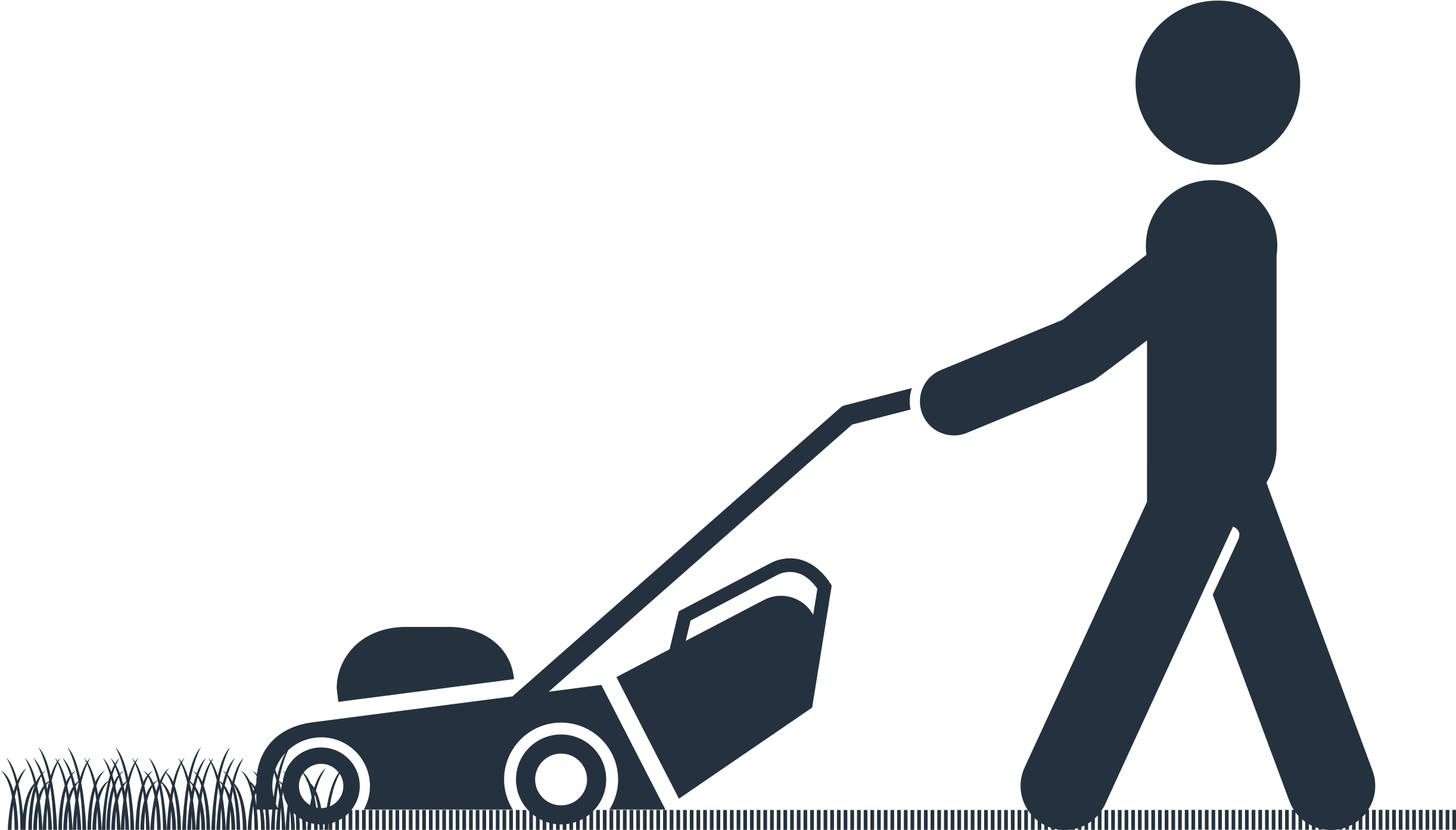 Tillage Equipment Tools Silhouettes Png Download - Lawn Mower Silhouette Clipart (3000x3000), Png Download