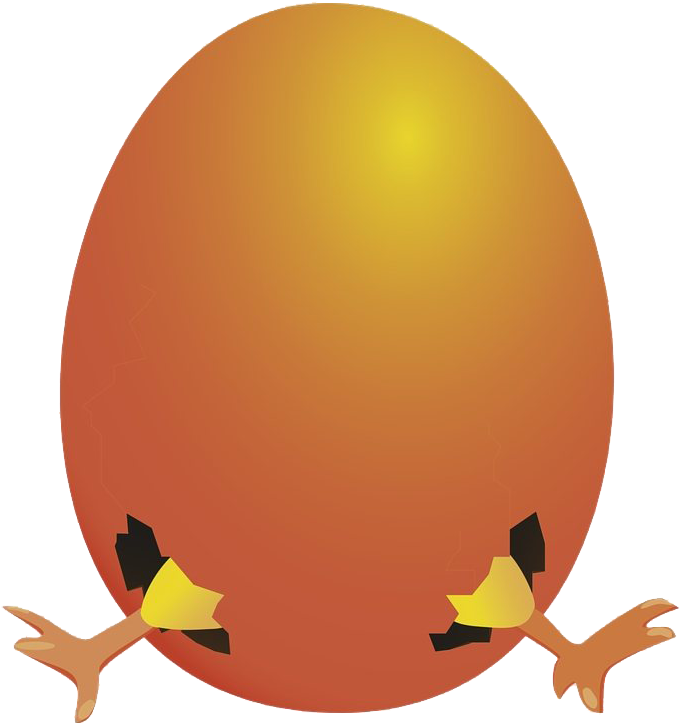 Orange Easter Egg Transparent Png - Hatching Egg Clipart (880x800), Png Download