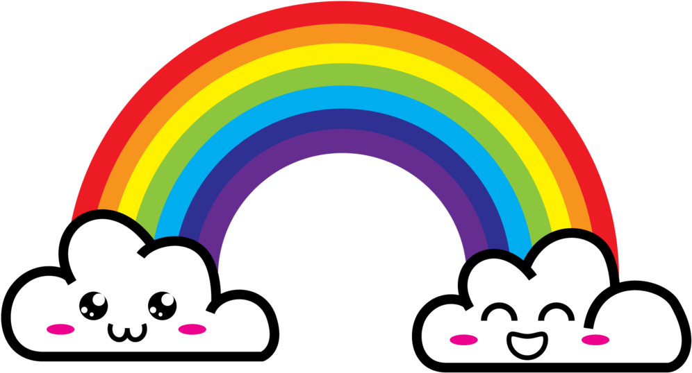 Transparent Cartoon Cloud Png Rainbow With Clouds Clipart Png Full