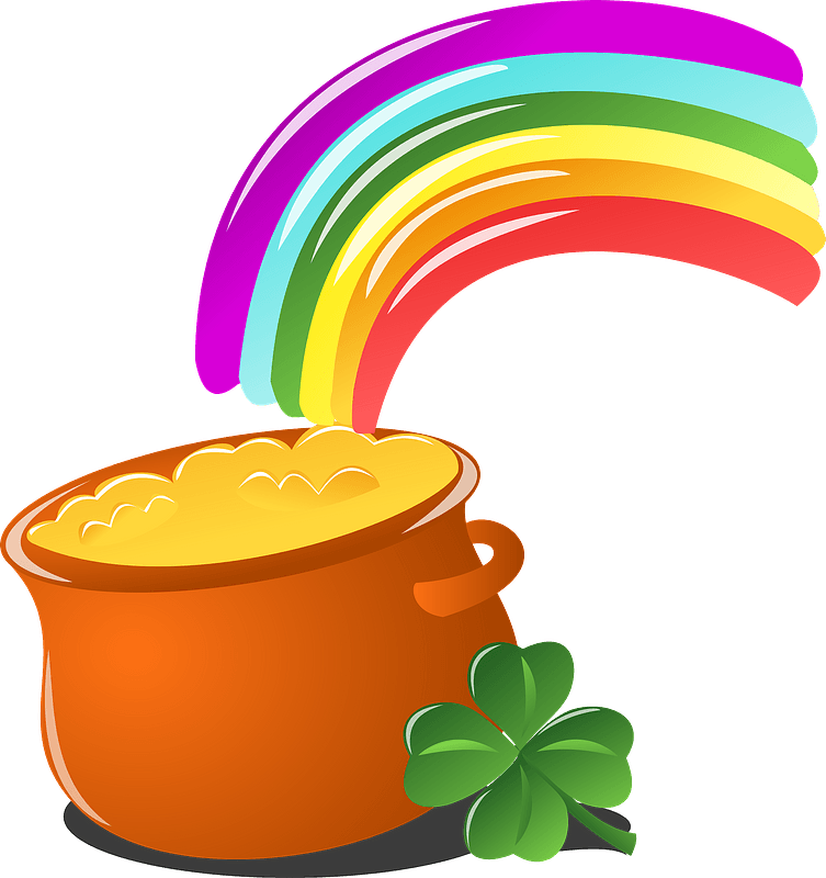Saint Patrick"s Day Rainbow Clipart - St Patricks Day Clip Art - Png Download (753x800), Png Download