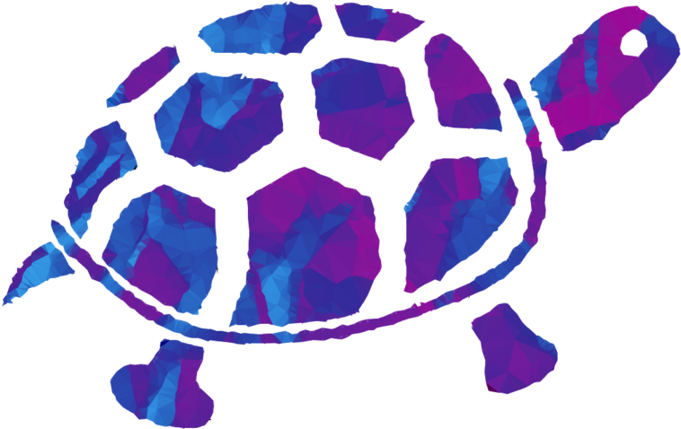 Sea Background Blue Purple - Tortoise Silhouette Clipart (900x900), Png Download