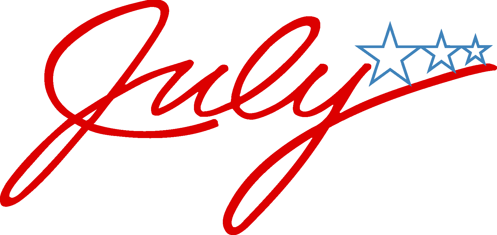 June Clipart Png - July Clip Art Transparent Png (1704x807), Png Download