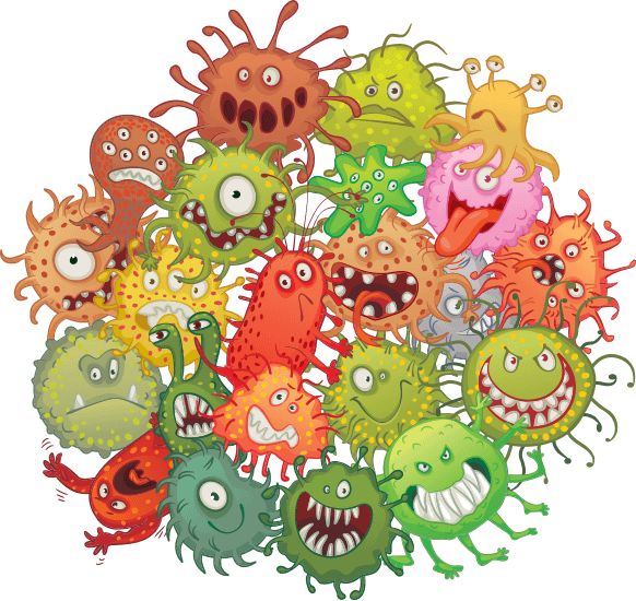 Anna Maria Island Trash Can Cleaning Business - Bacteria Cartoon Png Clipart (582x550), Png Download