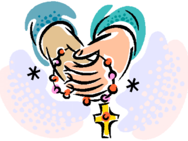 Pray Clipart Piety - Praying Rosary Clipart - Png Download (640x480), Png Download
