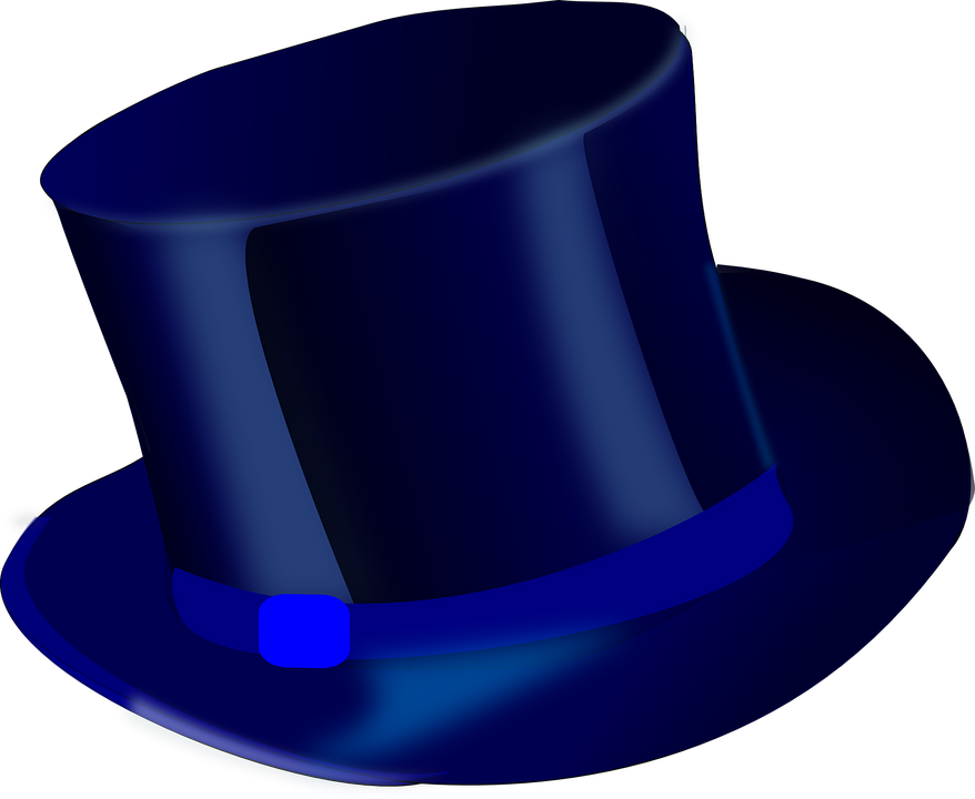 Top Hat Clipart Blue - Top Hat - Png Download (878x720), Png Download