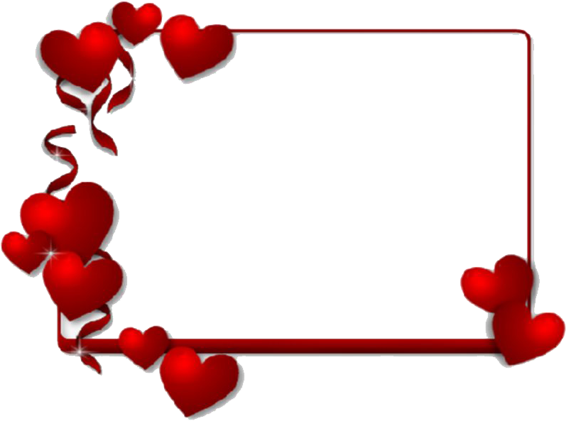 Valentine Frame Png Clipart - Hearts Borders And Frames Transparent Png (860x685), Png Download