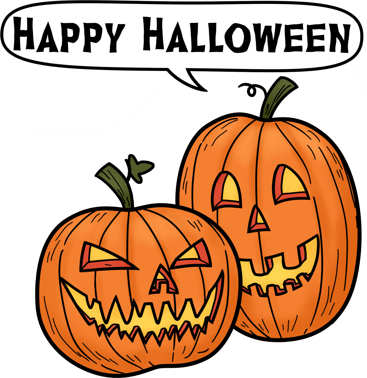 Happy Halloween Clipart - Halloween - Png Download (1539x1584), Png Download