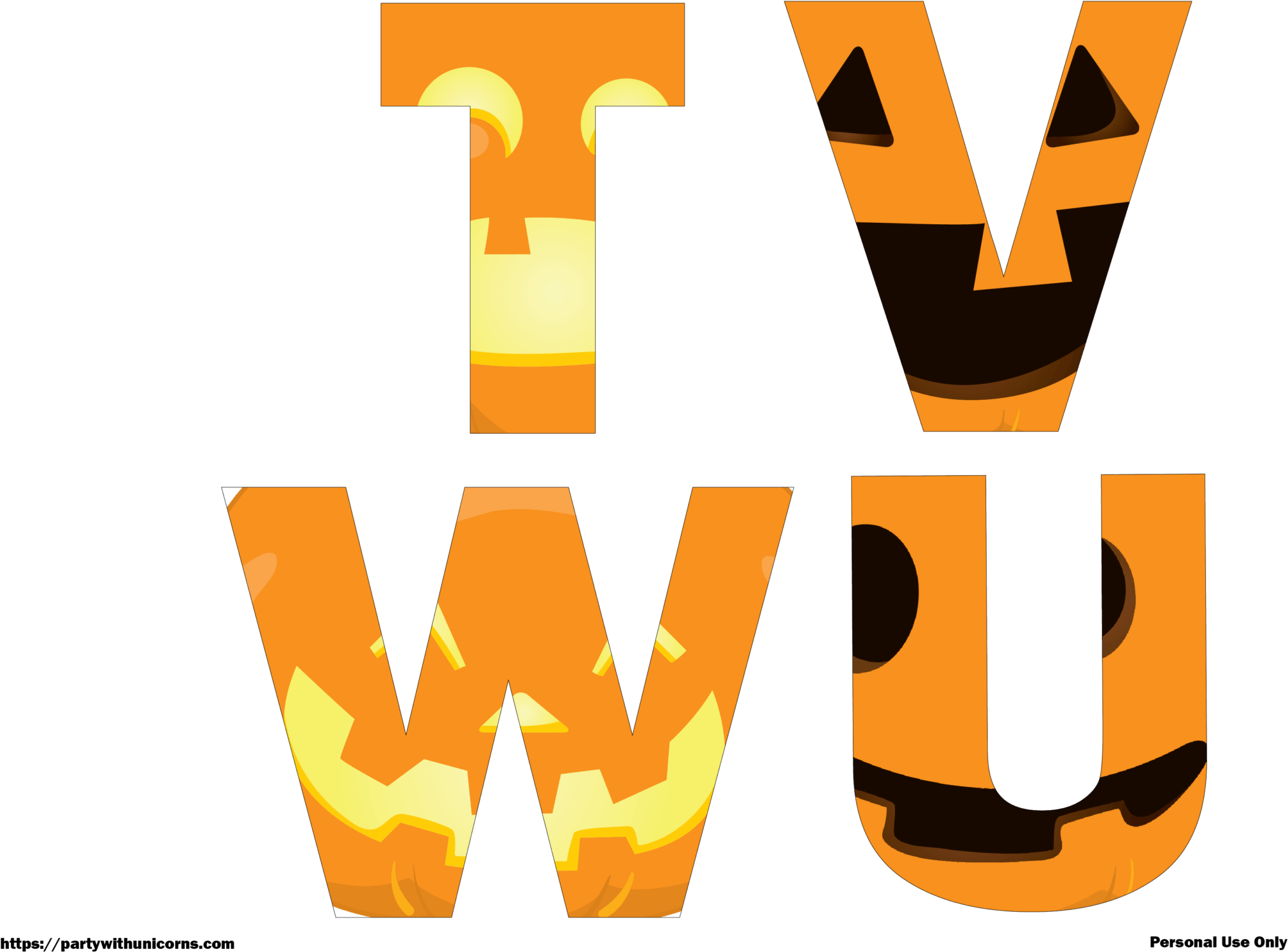 Halloween Letters Printable - Happy Halloween Lettering Printable Clipart (2048x1541), Png Download