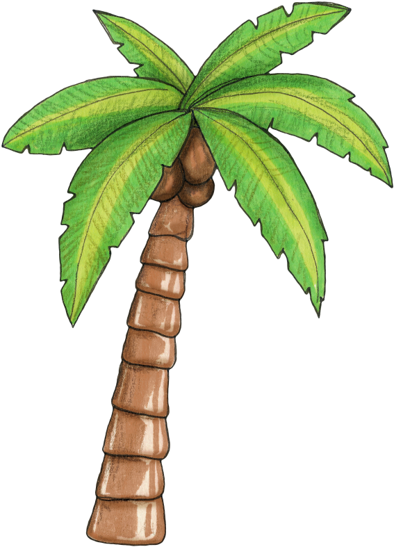 Hawaiian Palm Tree Clipart Svg Library Library Como Moana Palm Tree