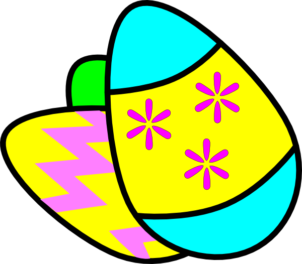 Cartoon Easter Eggs Clipart - Png Download (600x526), Png Download