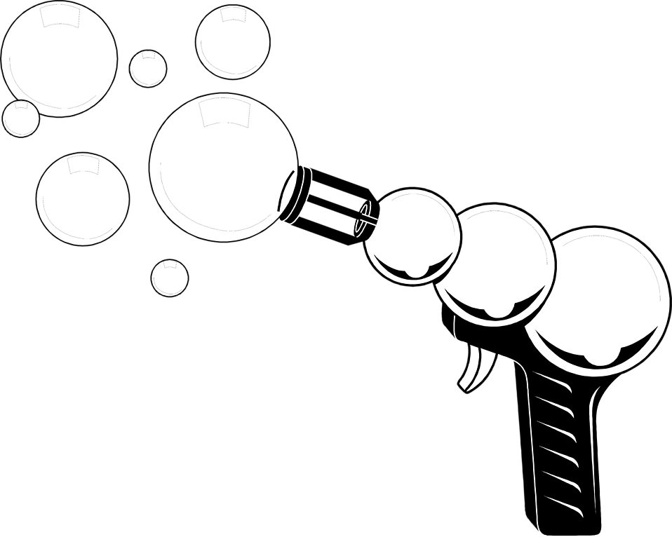 Bubble Gun Toy Drawing Clipart (958x766), Png Download