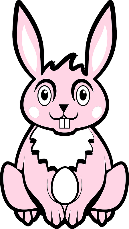 Easter Bunnies Pubicdomainvec0tors Clipart - Clip Art - Png Download (451x800), Png Download