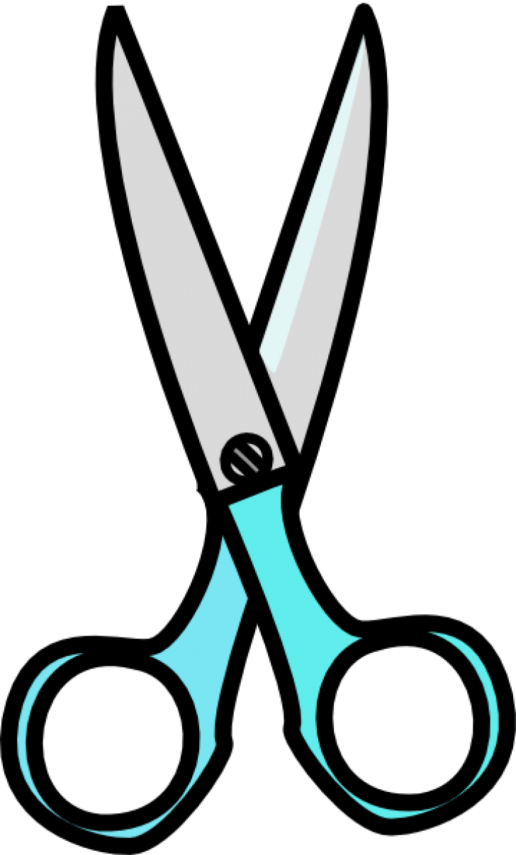 Hair Scissors Clip Art Style - Scissors Clipart - Png Download (728x1207), Png Download