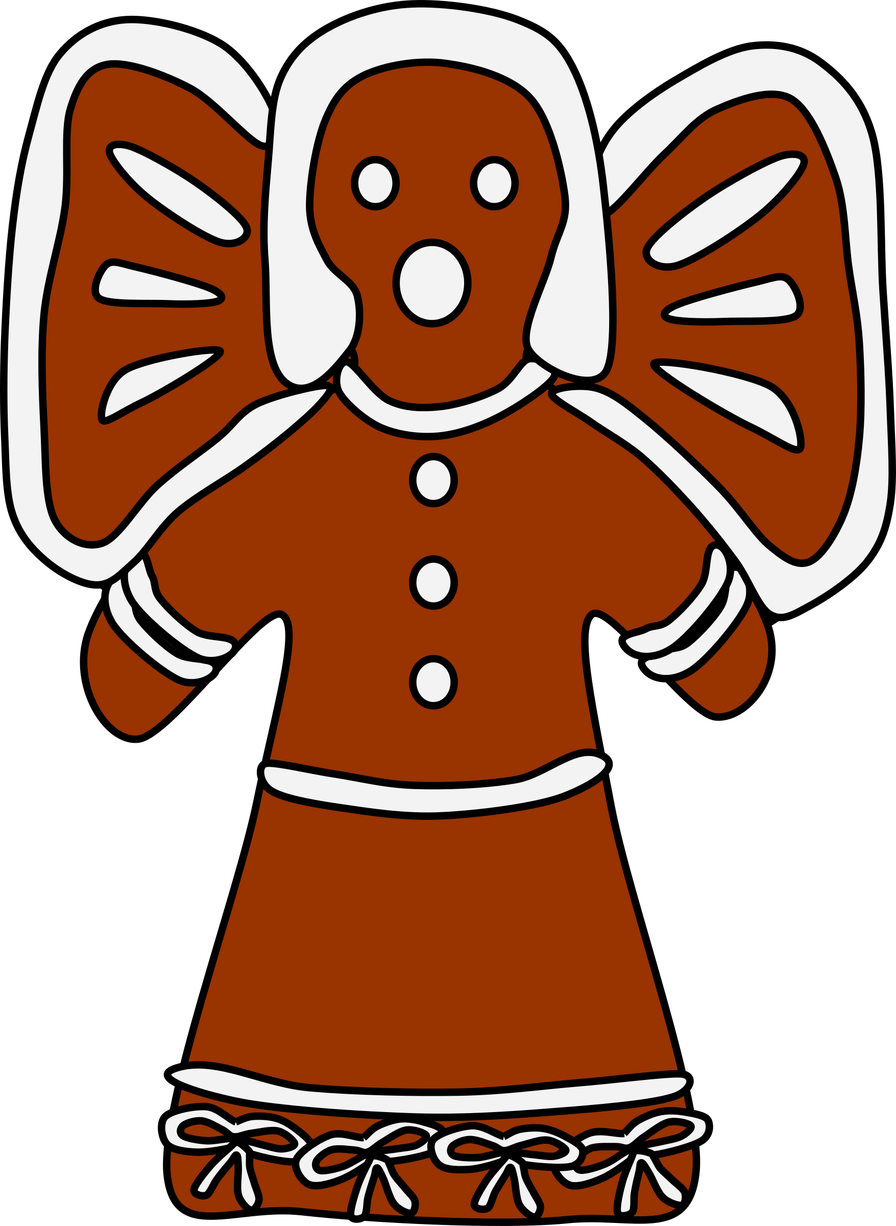 Gingerbread Angel - Gingerbread Icons Clipart - Png Download (600x600), Png Download