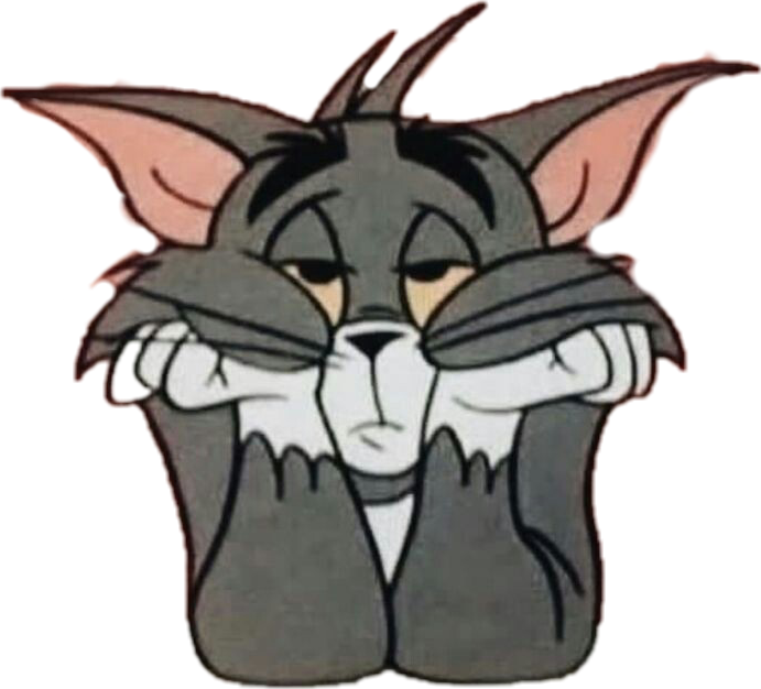 #mood #disney #tom #tomjerry #tired #boring - Boring Tom And Jerry Clipart (691x626), Png Download