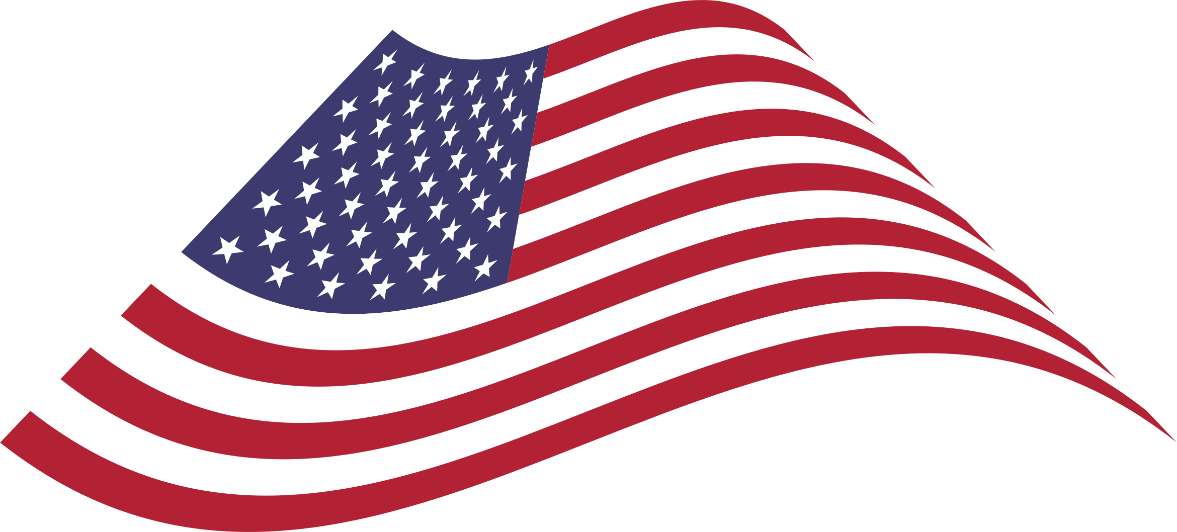 Transparent Usa Flag Clip Art - Flag Of The United States - Png Download (2340x1058), Png Download