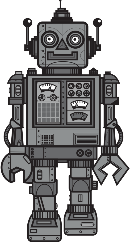 Retro Robot Png - Vintage Robot Clipart (768x1024), Png Download