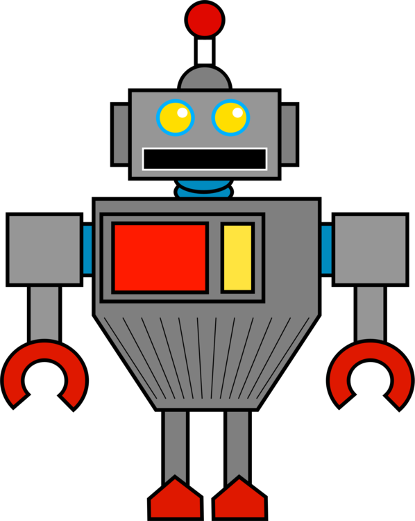 Artwork,line,robot - Dibujo De Robot Clipart (598x750), Png Download