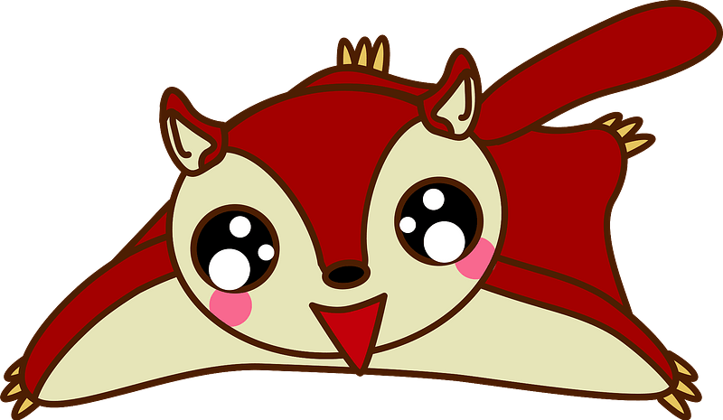 Flying Squirrel Animal Clipart - Clip Art - Png Download (800x465), Png Download