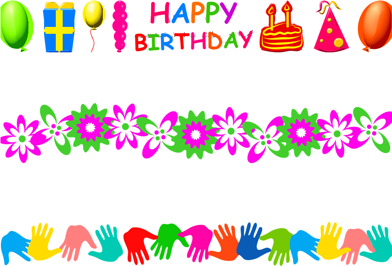 This Graphics Is Page Border About Birthdays, Boundaries, - Free Downloadable Page Border Designs Clipart (801x544), Png Download
