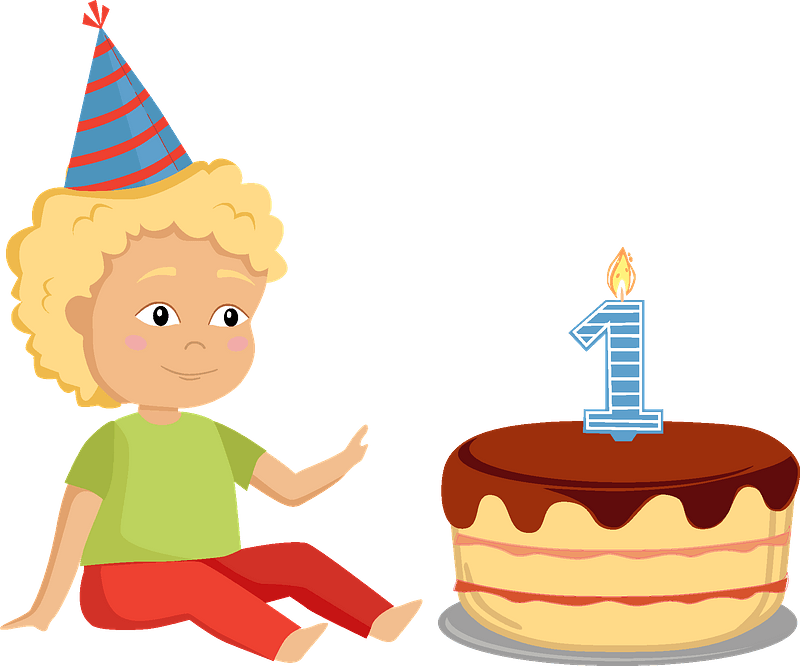 Birthday Boy With A Cake Clipart - Png Download (800x666), Png Download