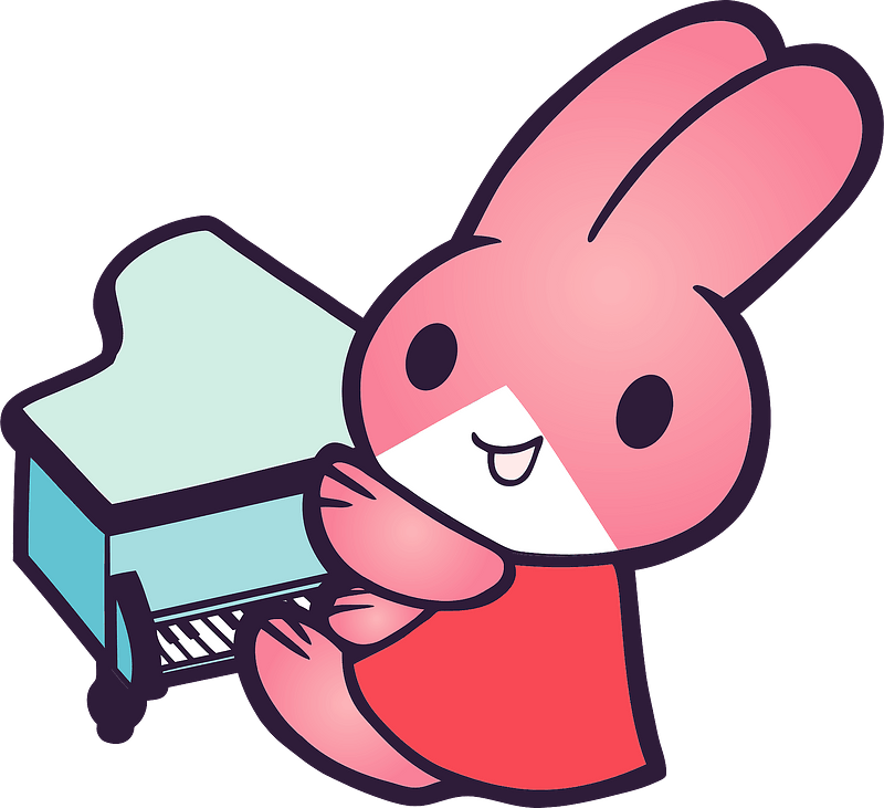Rabbit Playing Piano Clipart イラスト Png Download Full Size Clipart Pinclipart