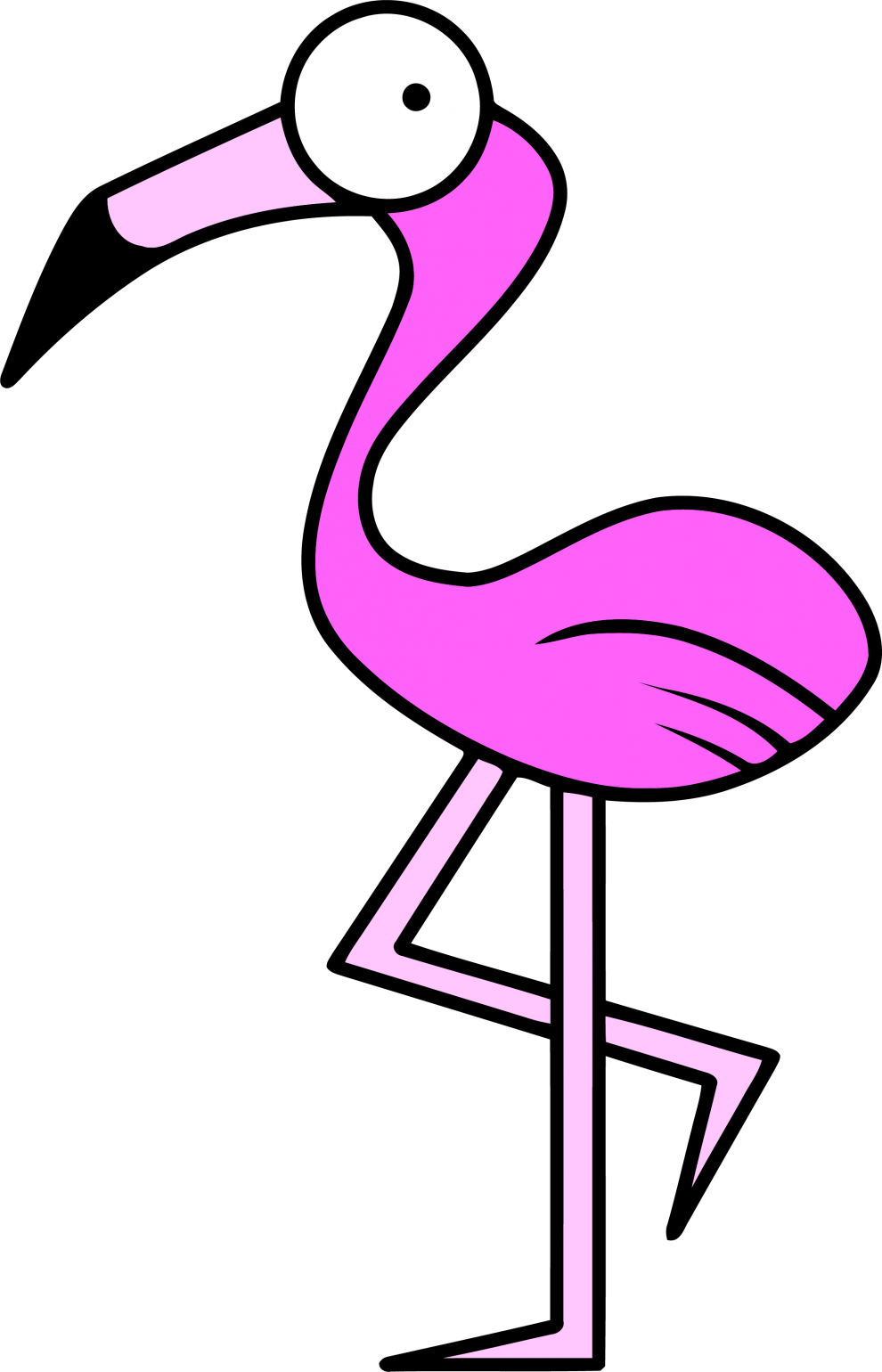Flamingo Clip Art Flamingo Clipart Soft Purple Color - Cartoon Flamingo Clipart - Png Download (990x1540), Png Download