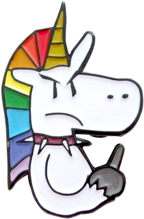 Bad Unicorn Pin - Bad Unicorn Clipart (600x600), Png Download